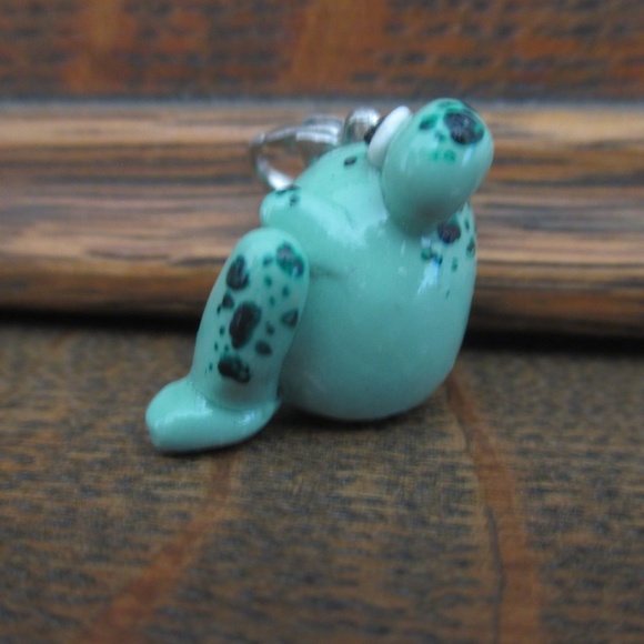 Handmade Polymer Clay Frog Charm - Picture 3 of 7
